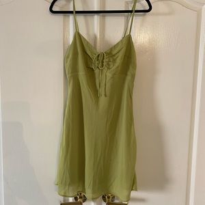 Abercrombie & Fitch Cinch Front Slip Mini Dress